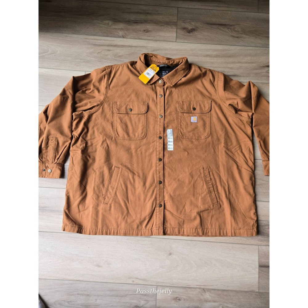 Carhartt Jacket Womens XXXL Canvas Cotton Work Wear Chore Coat Fleece Lined New